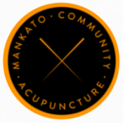 Mankato Community Acupuncture Logo - black and orange