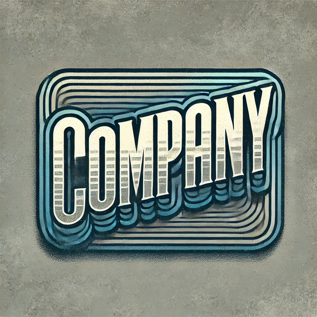 Outdated 70s style generic “company” logo